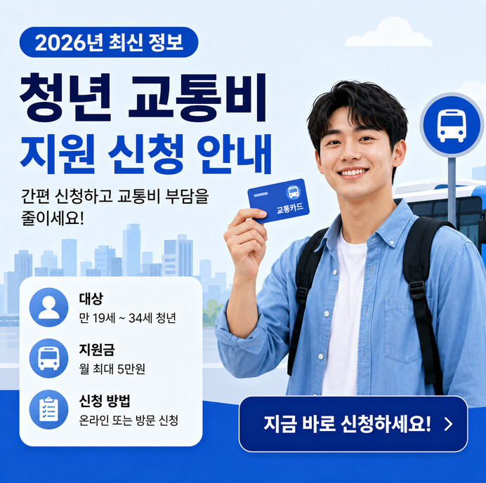 2026년 청년 교통비 지원 신청 방법 및 절차 안내