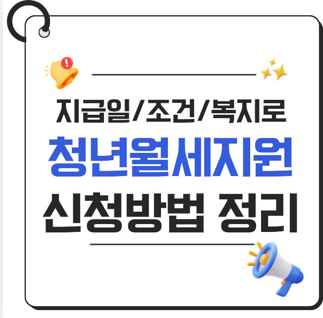 청년 월세 지원 신청 방법 2026｜최대 480만원 받는 법