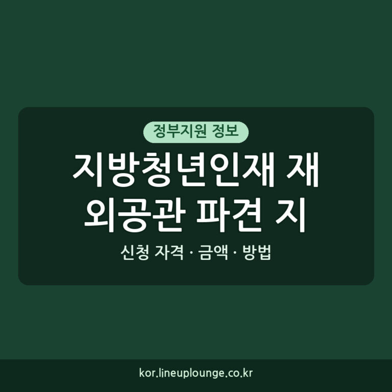 지방청년인재 재외공관 파견 지원 ```