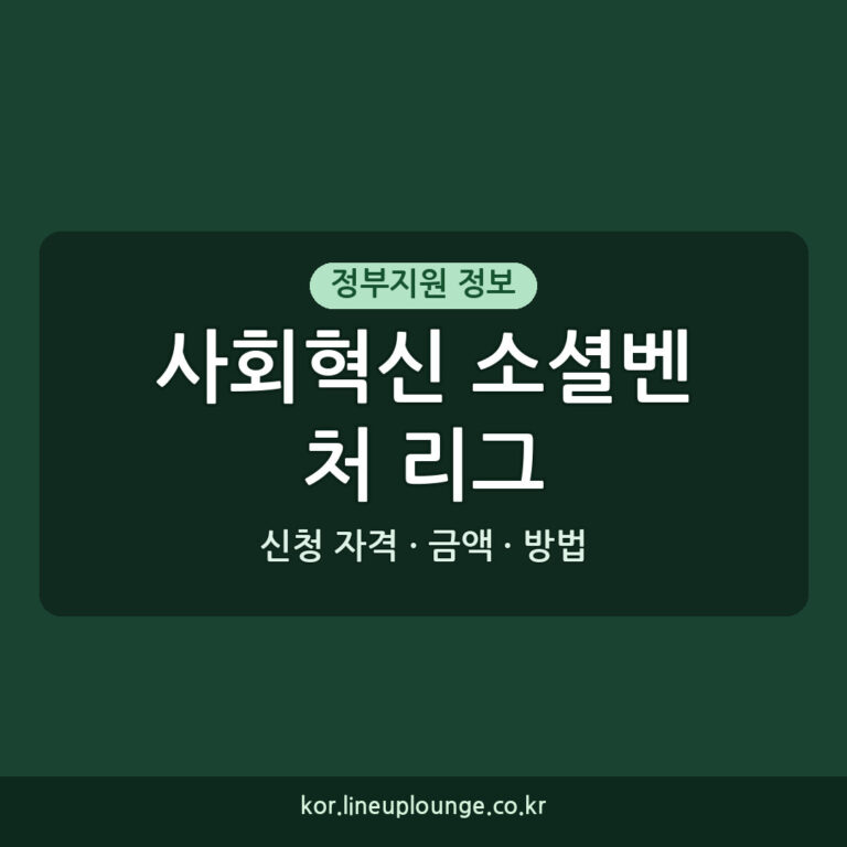 사회혁신 소셜벤처 리그 신청 아이디어로 사회문제를 해결한다! '모두의 창
