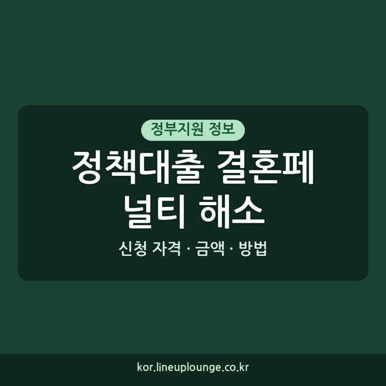 정책대출 결혼페널티 해소 신청 주택 신속공급 방안 결혼페널티 해소 정책대